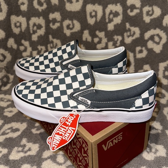 Vans Classic Slip-on Checkerboard Sneakers 😍 color theory Stormy weather 😍 - Picture 9 of 17